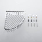 Bathroom Shower Caddy Corner Shelf Basket, Ultra Sturdy Rust-Proof Stainless Steel Shelf Organizer Shampoo Holder, Wall Mounted Storage Rack for Bathroom Kitchen, Polished Chrome