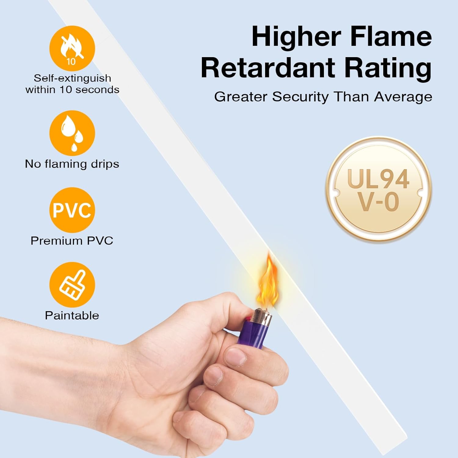 Delamu 157in Cord Covers for Wires on Wall, Cord Hider for 1 Cord, Paintable Cable Hider, Cable Management Wire Covers for Cords, W0.55 H0.4in, White