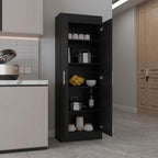 Black 5-Shelf Storage Pantry Cabinet