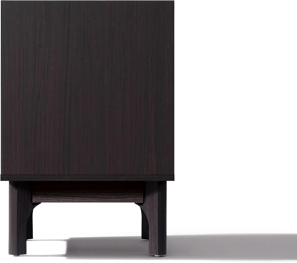 LuxenHome Modern 2 Drawers Nightstand with Faux Marble Top, 23'' Wood...