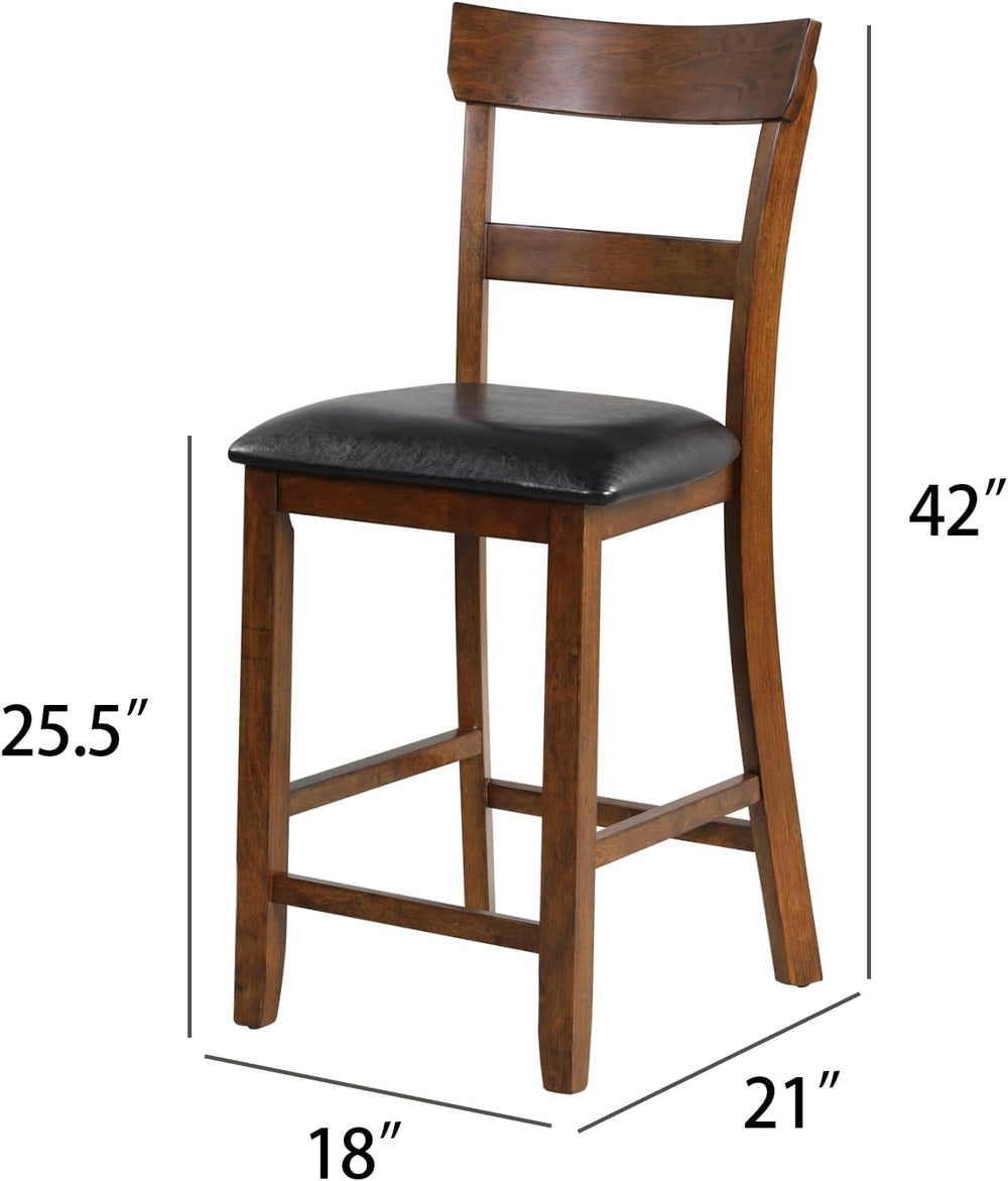 ERGOMASTER Dining Chairs Set of 4, Farmhouse 25.5" Bar Chairs, Rubber Wo...