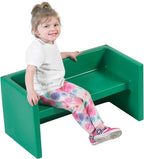 Children's Factory Adapta-Bench, CF910-031, Green, Kids Flexible Seating, Classroom, Preschool and Daycare Furniture, Indoor or Outdoor Toddler Chairs
