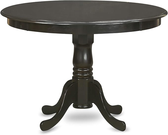East West Furniture HLCA3-CAP-W 3 Piece Dining Set Contains a Round Dining Ro...