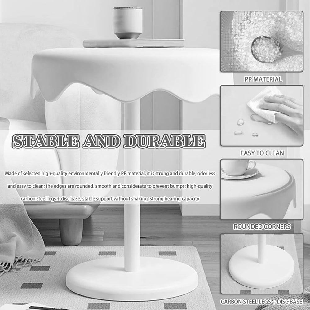 Nordic Style Round Side Table, Living Room Leisure Coffee Table, Modern Home ...
