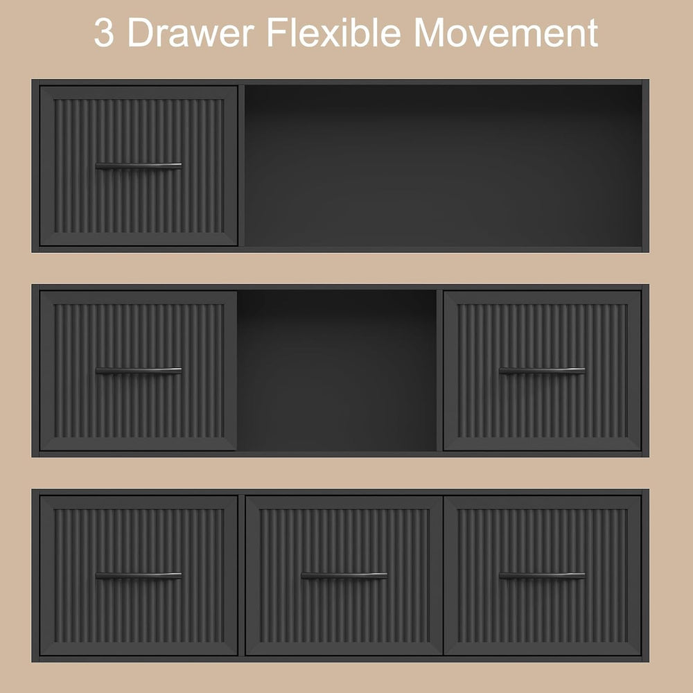 Tall Bookshelf with Drawers, 70" Modern Bookcase with Adjustable Storage...