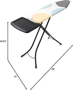 Brabantia Size B Ironing Board (49x15 in) 7 Height Options, Solid Steam Unit Rest Holder (Spring Bubbles) Non-Slip Feet, Anti-Collapse Child Locks
