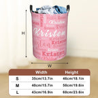 Custom Name Laundry Hamper, Personalized Laundry Baskets with Name for Boys Girls Women Men, Customized Collapsible Dirty Clothes Hamper Easy Storage Gifts for Bedroom Bathroom Living Room