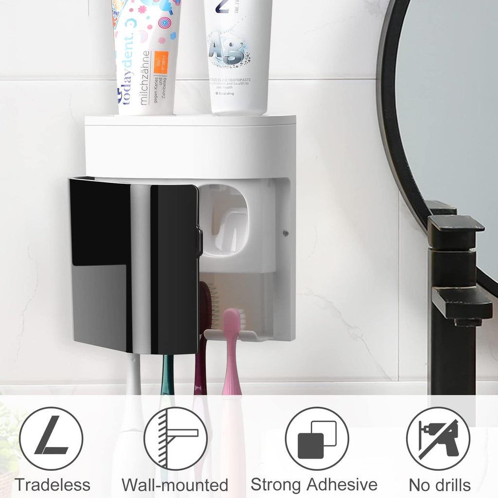 Replacement Adhesive Strip for Black Blue Toothbrush Holder Toothpaste Dispenser Wall Mounted (2 PCS)