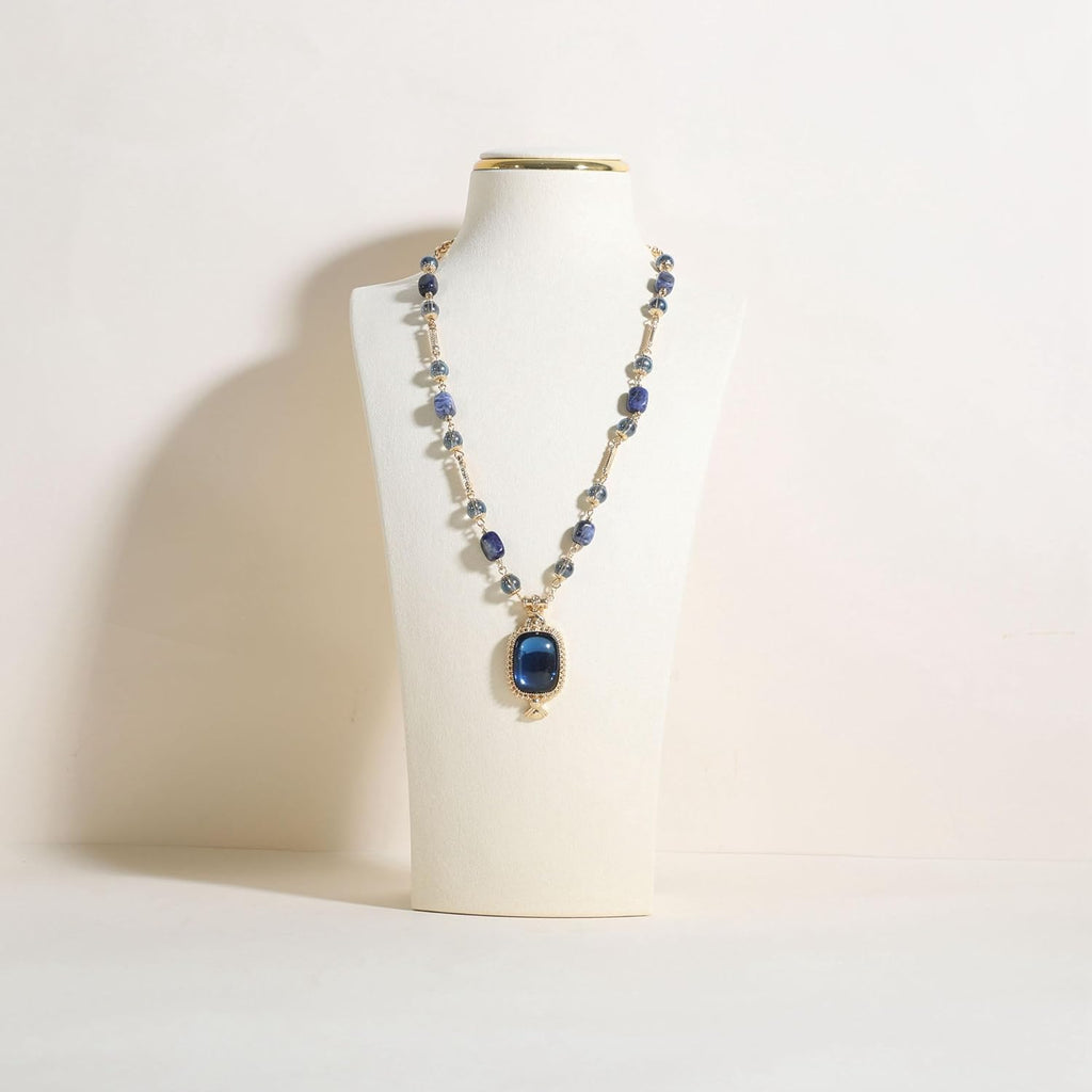 velvet necklace display stand, necklace display holder for selling, bust jewelry display, necklace mannequin display stand【Cream-Large】