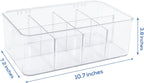 Utopia Home Tea Bag Organizer - Stackable Tea Bag Storage Organizer with Clear Top Lid- Tea bag holder For Counter tops, Kitchen Cabinets, Pantry, Sweeteners (Clear, Pack of 6)