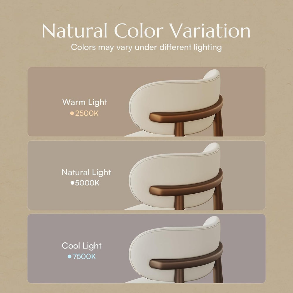 POVISON Modern Dining Chairs Set of 6, Armless PU Leather Dining Chair with P...