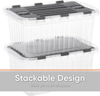 Superio 26 L Deep Storage Container with Hinged Lid (6 Pack)