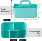 Tiawudi Multipurpose Caddy Organizer, Plastic Caddy with Handle, Stackable Desk Organizer for Stationery, Marker and Pencil, Office Supplies Organizer, Dorm Caddy