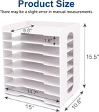 SONGWAY Large File Organizer for Desk - 8 Tier Legal Size Paper Storage Holder, File Sorter, Letter Mail Tray, Desktop Paper Storage Organizer for Home Office School