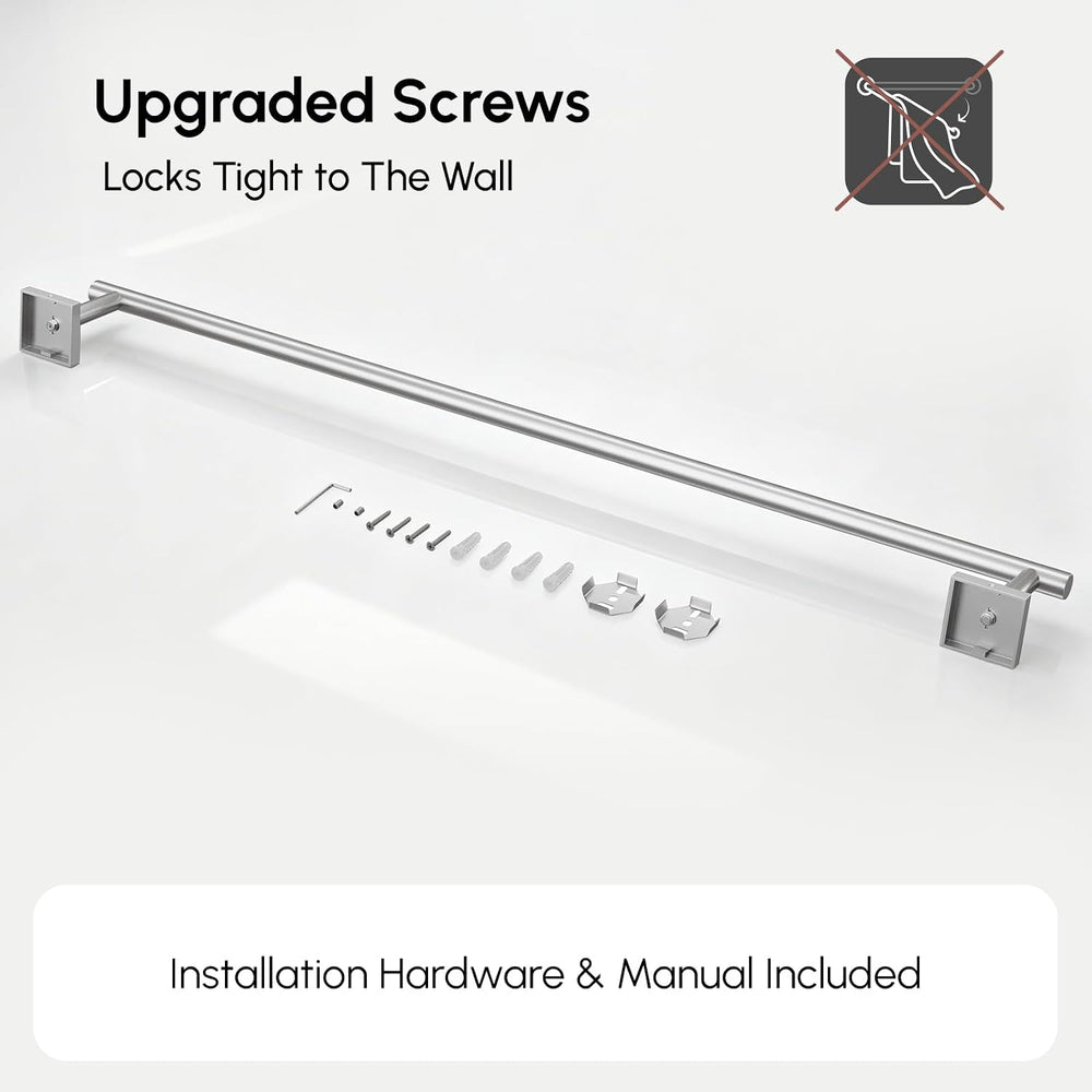 USHOWER Brushed Nickel Bath Towel Bar, 30 Inch Towel Racks for Bathroom