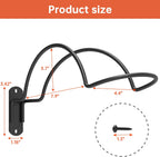 2 PCS Wall Mounted Helmet Rack Roma Helmet Holder Hook Multifunctionnal Metal Rack for Hats Mask Wall Mount Bracket Storage Display Rack with Screws for Equestrian Motorcycle Baseball Rugby Helmetet