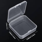 SATINIOR 48 Packs Clear Small Plastic Containers Transparent Storage Box with Hinged Lid for Small Items Crafts Jewelry (2.52 x 2.52 x 0.79 Inches)