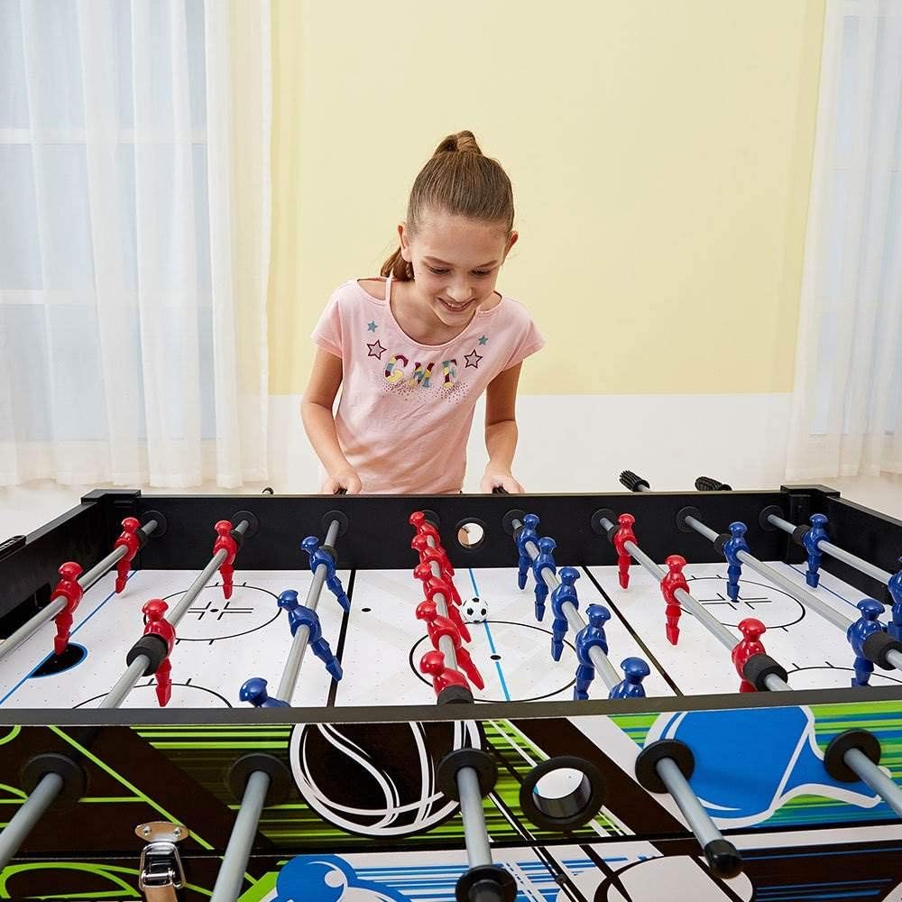MD Sports 12-in-1 Multi-Game Combo Table with Air Hockey & Foosball, 48-in