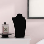 Necklace Bust Display Stand, Necklace Holder, Pendant Chain Necklace Organizer for Women (Black Velvet, L 1PCS)