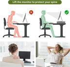 gianotter Desk Organizers and Accessories, Monitor Stand with Drawer and 2 Pen Holder, Desktop Organizer Suitable for Offices and Dormitories (White)