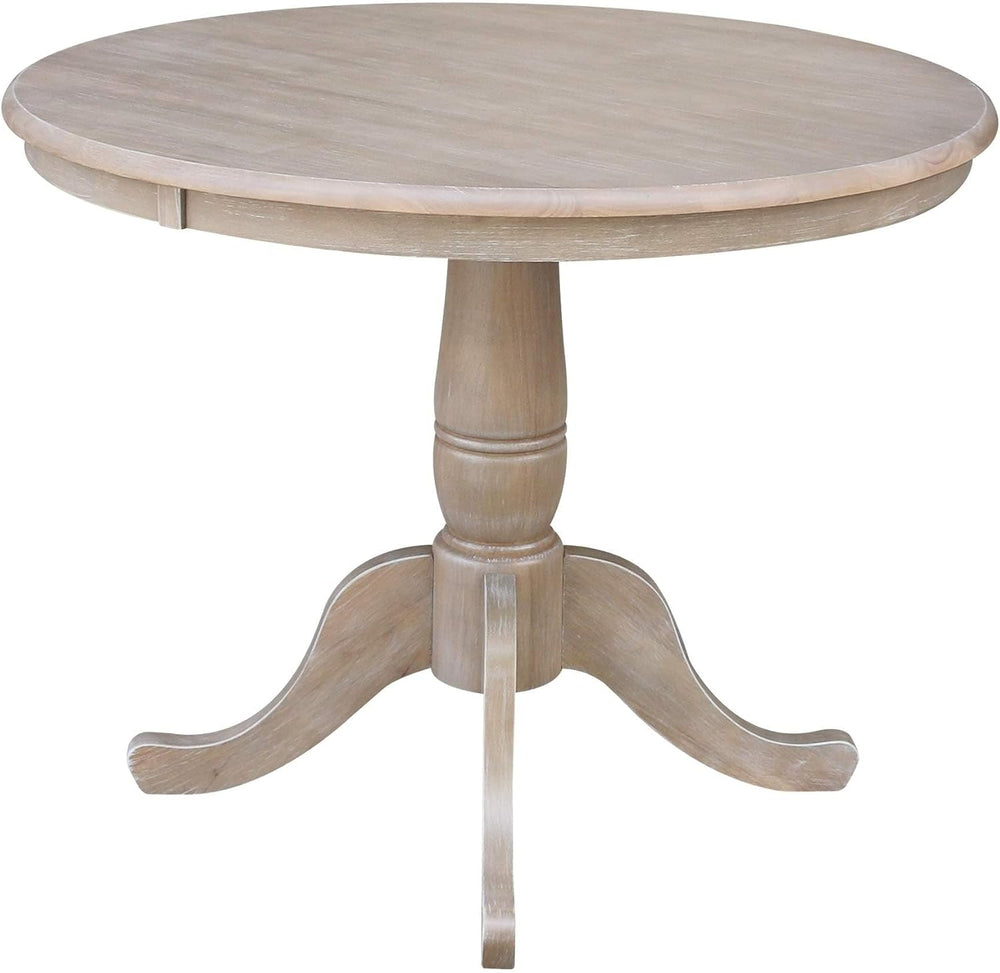 International Concepts 36" Round Top Pedestal Table-28.9" H, Washed...
