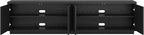 Henn&Hart Fluted TV Stand for TVs up to 85" with 2 Concealed Ribbed Storage Cabinets and Adjustable Shelves for Living Room, Family Room, or Office, Natural Black