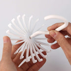 3 Pack Twirl Ties Rack Hanger Closet Organizer Hook Holder (White) | headband