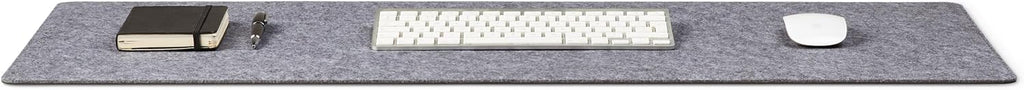 Premium Felt Desk Mat | Medium 12" x 36" | Multifunctional Desk Pad for Home Office | Mid Gray