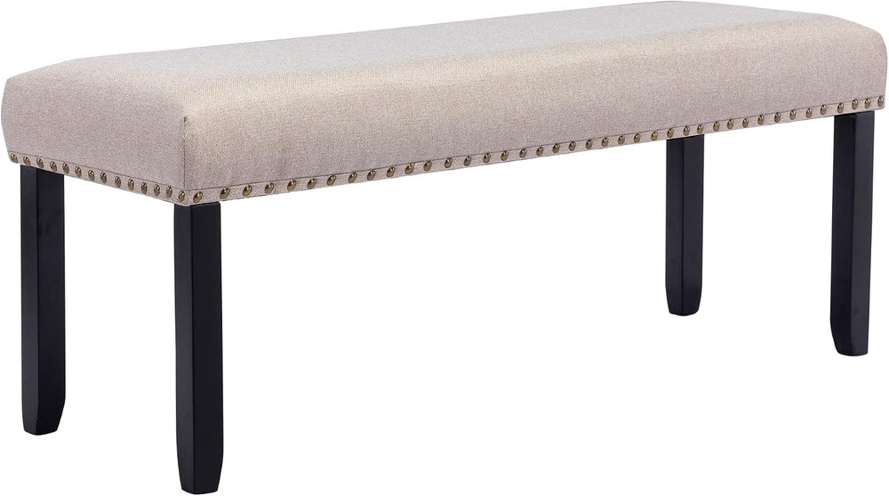 DUHOME Upholstered Entryway Bench, Fabric Bedroom Bench Ottoman Bench End of ...