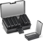 Fullicon Small Pill Case for Purse, Travel Medicine Pill Organizer, Weekly 7 Day Daily Pill Box, Pocket Pharmacy Pill Container Dispenser Holder with Labels (Black)