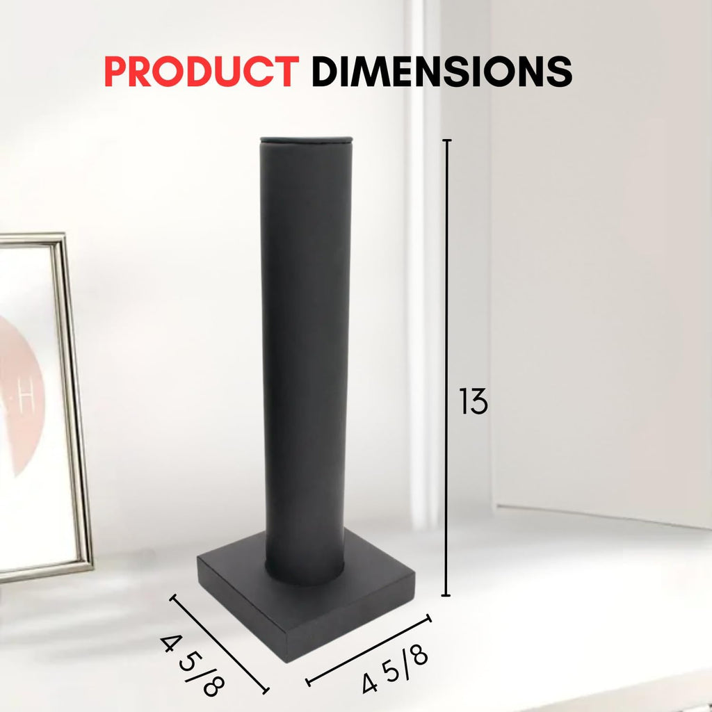 Novel Box Black Leatherette Vertical Bracelet/Bangle Display Tower - Jewelry Organizer Tower Stands for Bracelet Displays - Hair Tie Bangle Bracelet Watch Scrunchie Holder for Selling or Personal Use