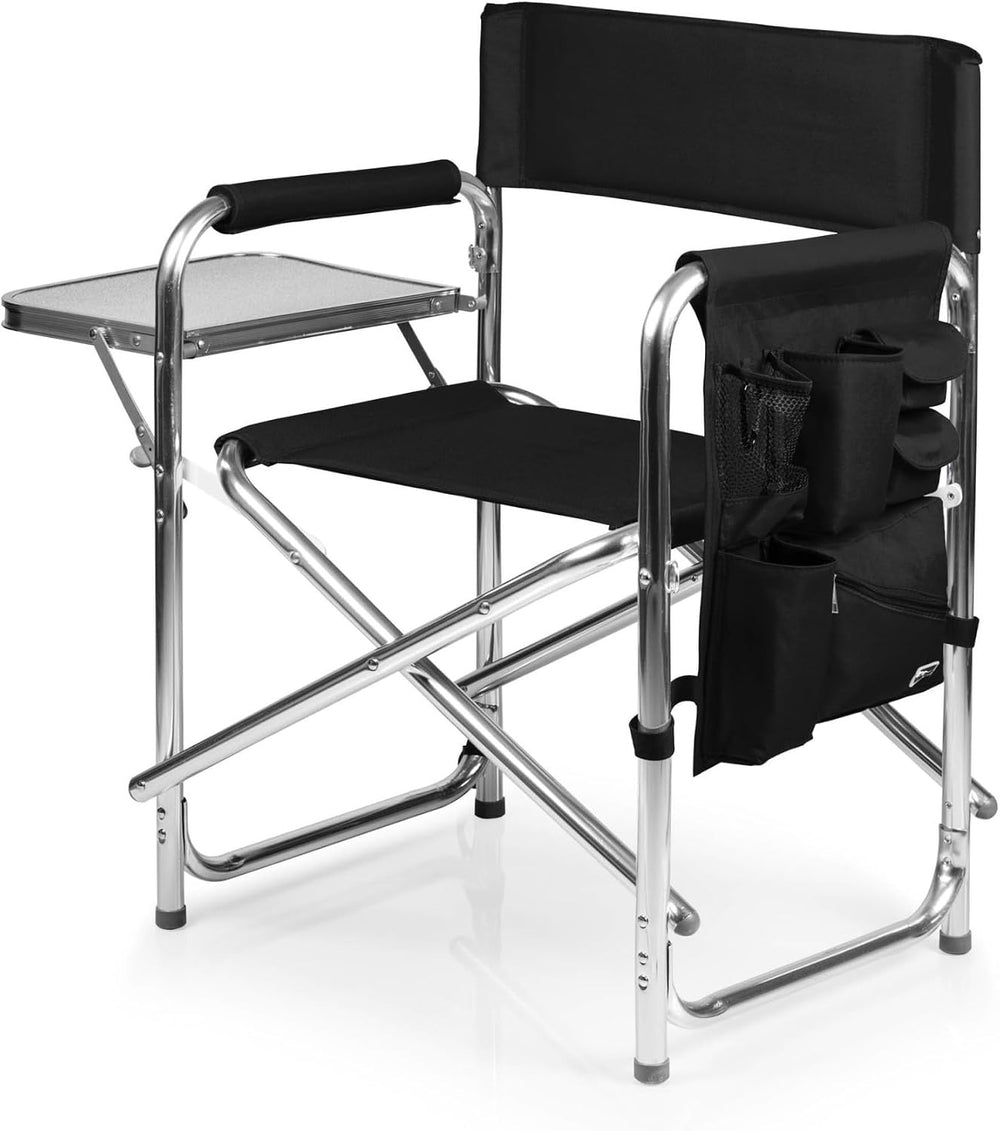 PICNIC TIME Sports Chair with Side Table and Armrest Caddy, Lightweight Alumi...