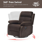 Swivel Rocker Recliner with 360 Degree Swivel, Small Recliners with 30 Degree, 90-150 Degree Angle, Lift Chair for Home Theater Seating, Adults, Living Room, Bedroom, Nursery, Coffee