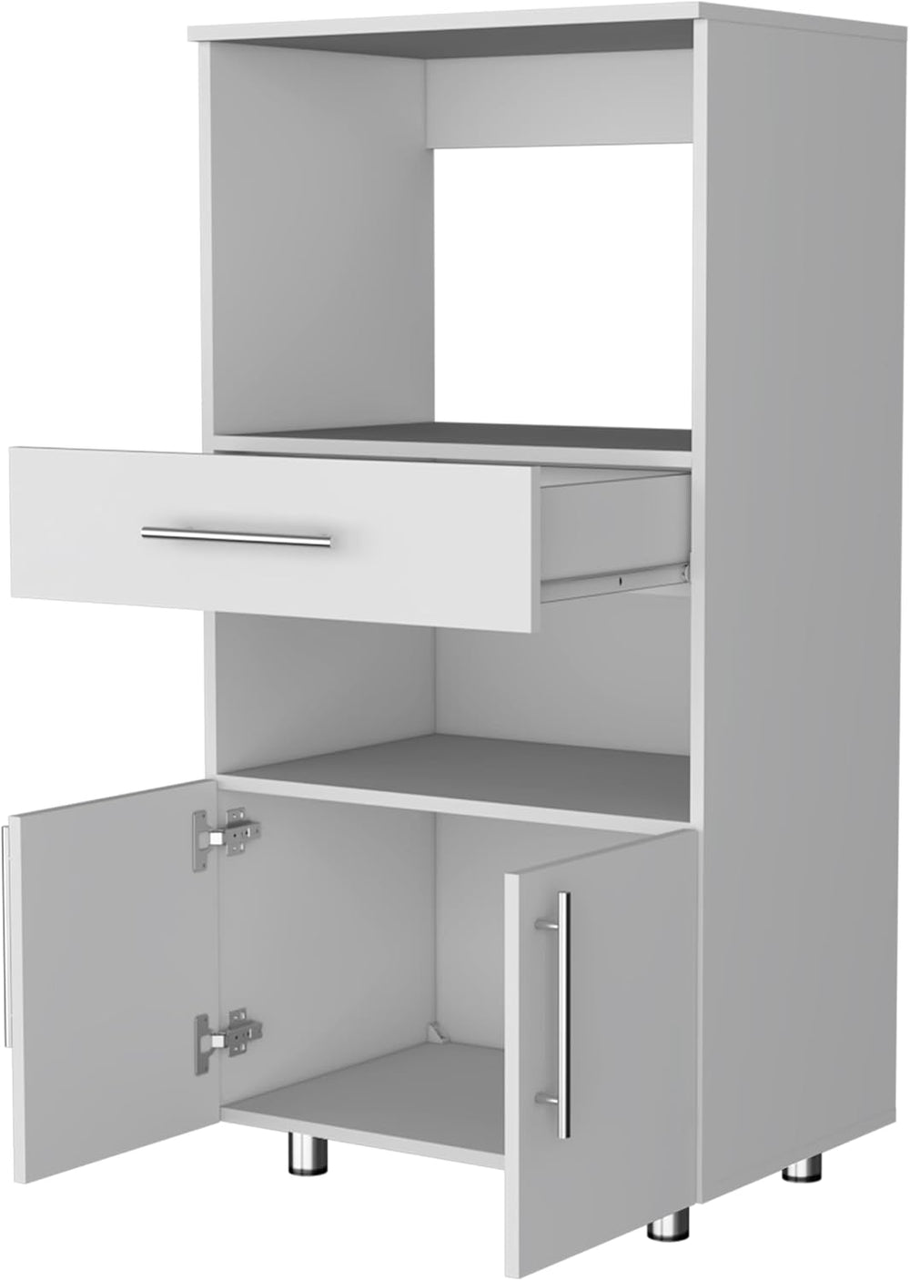 24.4" D*16.5" W*48.03" H Freestanding Kitchen Pantry with 2 Op...