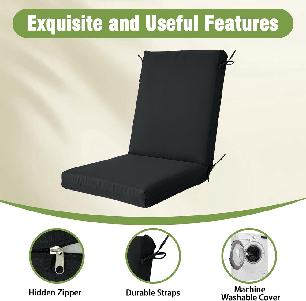 Outdoor Dining Chair Cushion 20x20Inch,2 Pack Water&Fade Resistant Patio ...