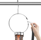 2 Pack Belt Organizer for Closet, Closet Hanger Organizer, Chrome Ring Hanger for Belts Ties Scarves and Accessory Storage