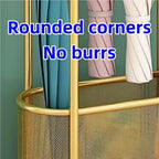 Metal Umbrella Holder, Umbrella Rack with Non-slip Pads, Umbrella Stands with Hook, Freestanding Umbrella Basket for Entryway, Living Room(Gold)