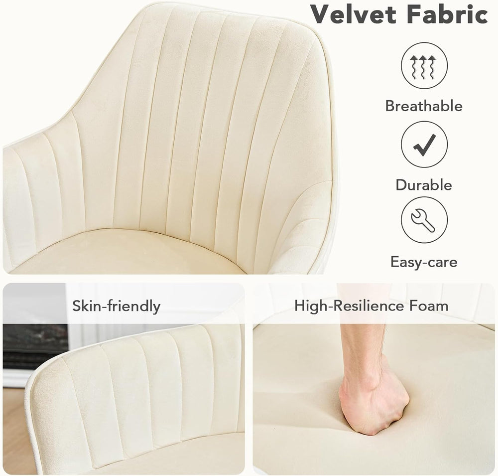 Furniliving Swivel Dining Chairs Set of 2, 360° Swivel Dining Room Chairs wit...