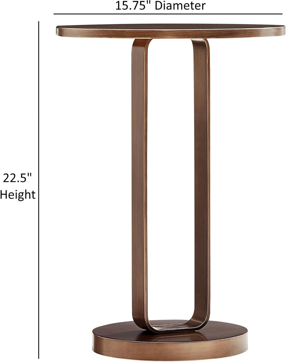 Tallulah Antique Bronze Metal Round Accent Table