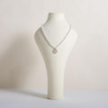 GemeShou Beige necklace hanger jewelry organizer, Velvet jewelry display stand necklace holder, jewelry mannequin bust for boutique store【Beige-Medium height 11.8 inch】