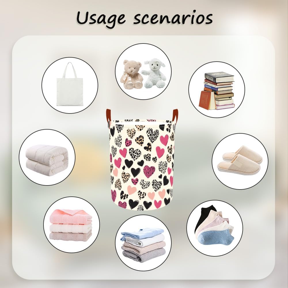 Laundry Baskets 15.7x19.7 Inch Large Collapsible Laundry Hamper with Handles Oxford Fabric Clothes Storage Bin Foldable Dirty Clothes Organizer for Bedroom Bathroom Dorm