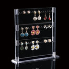 Coward Acrylic Earring Holder Stand, Tabletop Earring Jewelry Easel Display, Earring Jewelry Holder Organizer for Home Use or Store Selling Show (3layer)