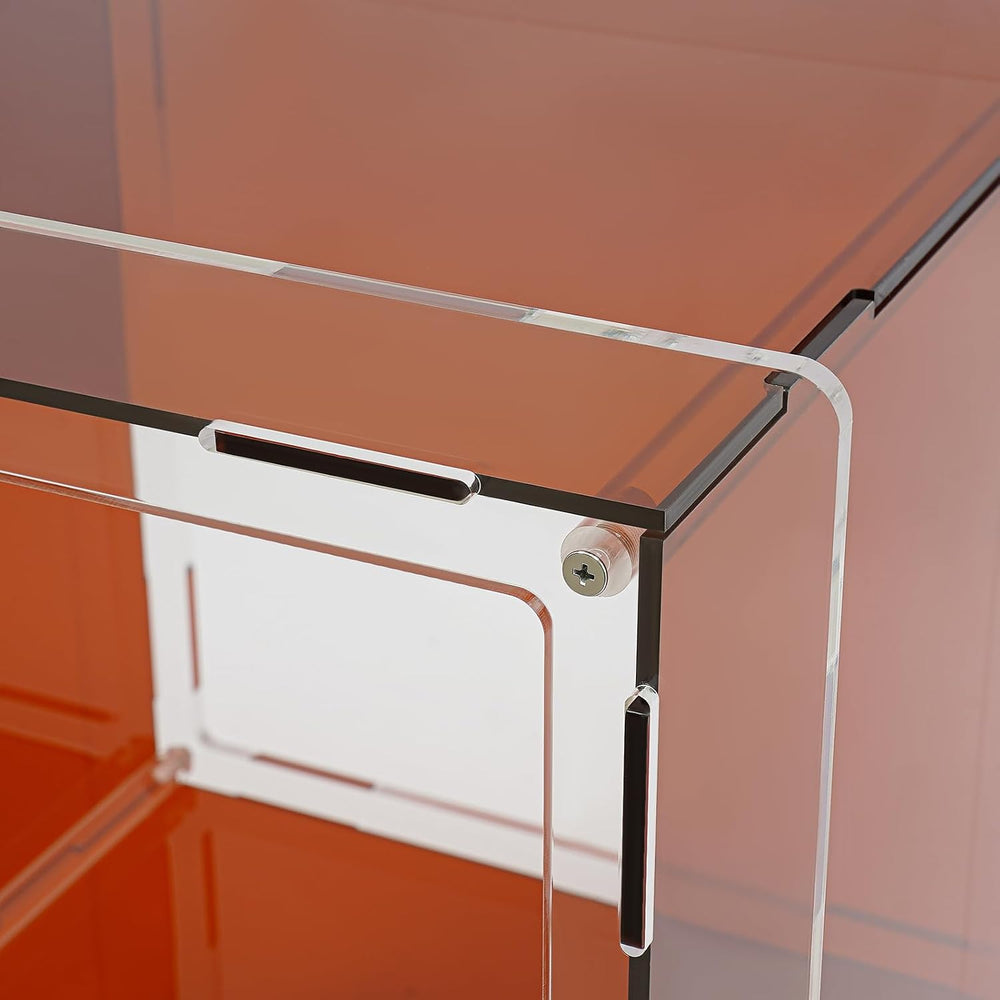 Acrylic End Table, 18.11" L X 15.75" W X 21.65" H Acrylic Nigh...