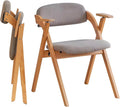 Foldable Chairs with Padded Seats and Solid Wood Frame for Dining Room, Living Meeting