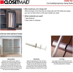 ClosetMaid SuiteSymphony Wood Closet Organizer Kit with Tower, 3 Hang Rods, Top Shelves, 2 Drawers, Adjustable, Fits Spaces 5-9 ft. Wide, Graphite Grey