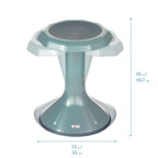 ECR4Kids ACE Active Core Engagement Wobble Stool, 18-Inch Seat Height, Flexible Seating, Seafoam | Durable plastic, GREENGUARD Gold Certified, 13 years +, 220 lb capacity, fully assembled, flexible seating for classroom use