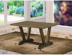 East West Furniture VT776 V-Style Kitchen Dining Table - a Rectangle Wooden Table Top with Stylish Legs, 36x60 Inch, Distressed Jacobean