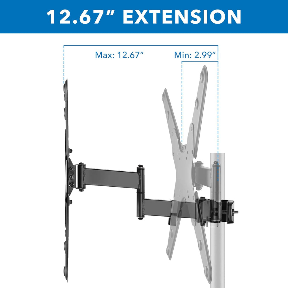 Mount-It! TV Pole Mount, Full Motion Universal TV Bracket, VESA 75x75 to 400x...