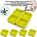 Freeze Dryer Tray Dividers Silicone - Square Freeze Dryer Accessories for Dairy, Eggs, Ice Cream, Paste Food
