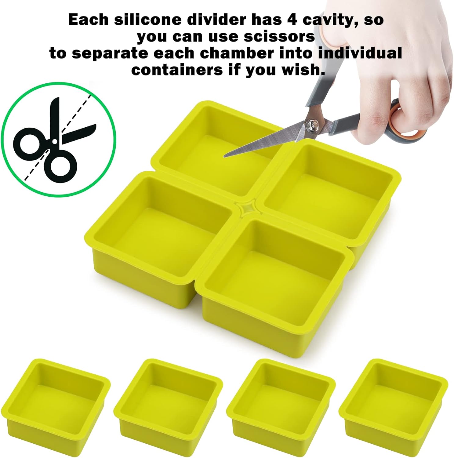 Freeze Dryer Tray Dividers Silicone - Square Freeze Dryer Accessories for Dairy, Eggs, Ice Cream, Paste Food